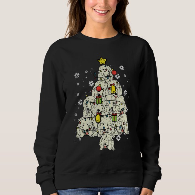 Moletom Poodle Christmas Tree Cute Xmas Dog  Men Women Kid (Frente)