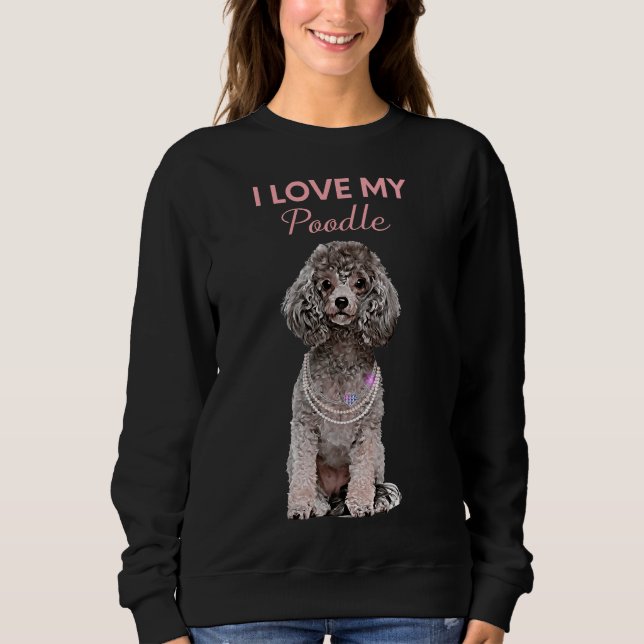 Moletom Poodle cinza (Frente)