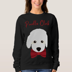 Moletom Poodle Club Cute White Fluffy Poodle Com Red Pol