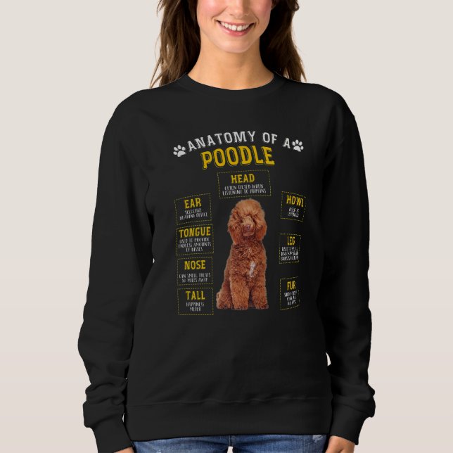Moletom Poodle De Anatomia Para Homens (Frente)