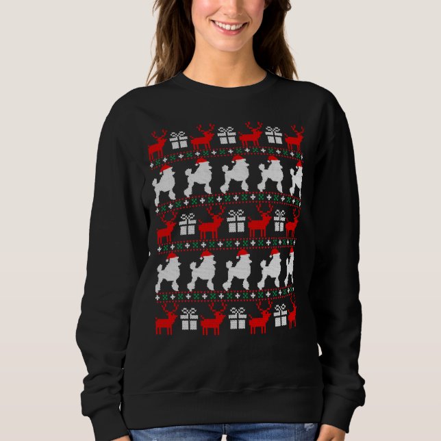 Moletom Poodle de Natal essencial (Frente)