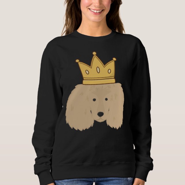Moletom Poodle De Rosto Bonito Com Coroa (Frente)