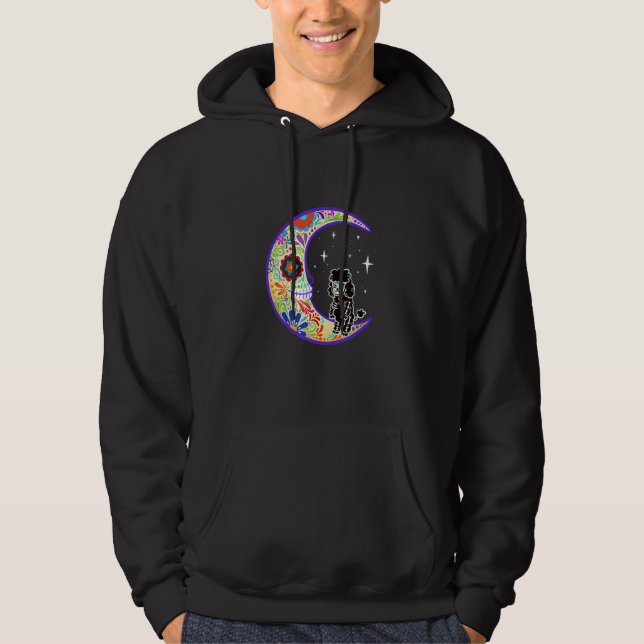 Moletom Poodle Dia De Los Muertos Esqueleto Crânio de Açúc (Frente)