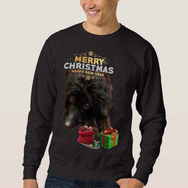 Moletom Poodle do Cão de Natal (Frente)