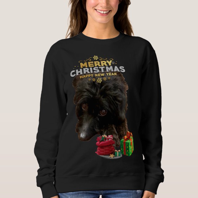 Moletom Poodle do Cão de Natal (Frente)