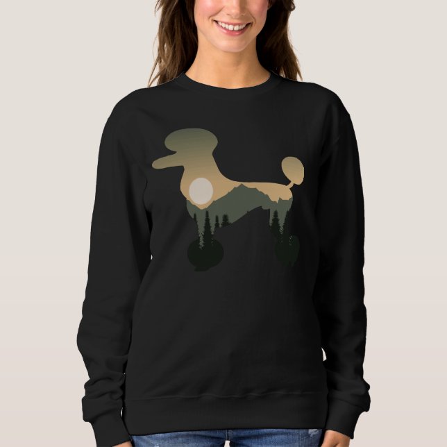 Moletom Poodle Dog Forest Sunset (Frente)