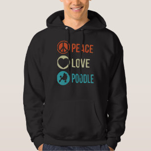 Moletom Poodle Dog Peace Love Poodle