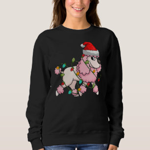 Moletom Poodle Dog Ugly Christmas Sweater Lights
