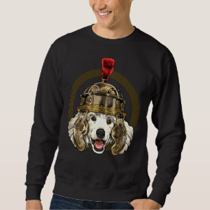 Moletom Poodle em Roman Helmet Centurion Legionnaire Dog L