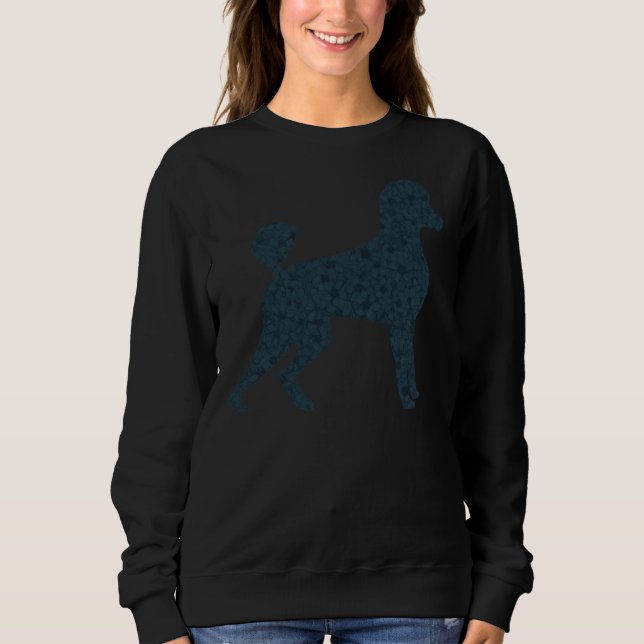 Moletom Poodle em tons de azul (Frente)