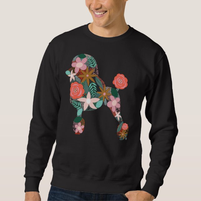 Moletom Poodle Floral Silhouette (Frente)