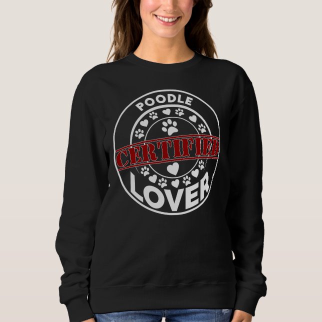 Moletom Poodle Lover certificado (Frente)