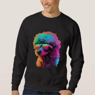 Moletom Poodle s Retro Glitch Synthwave