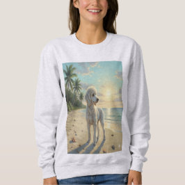 Moletom poodle sweatshirt on the beach