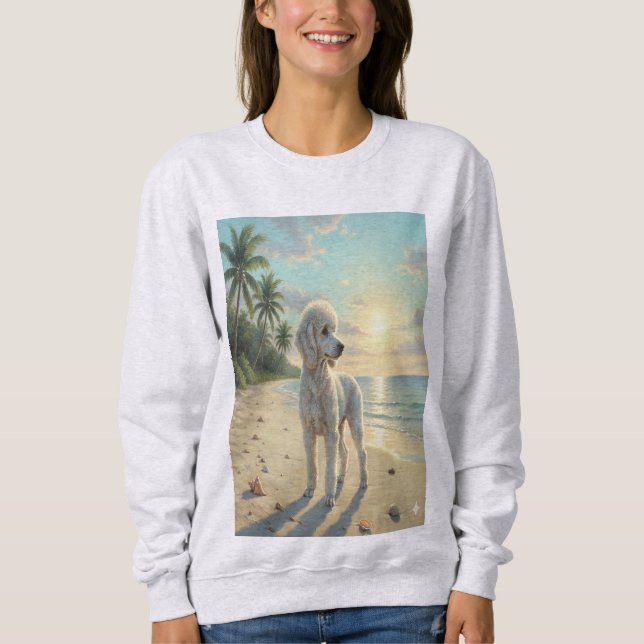 Moletom poodle sweatshirt on the beach (Frente)