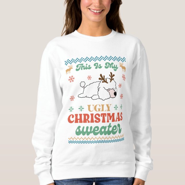 Moletom Poodle Ugly Christmas Sweater (Frente)