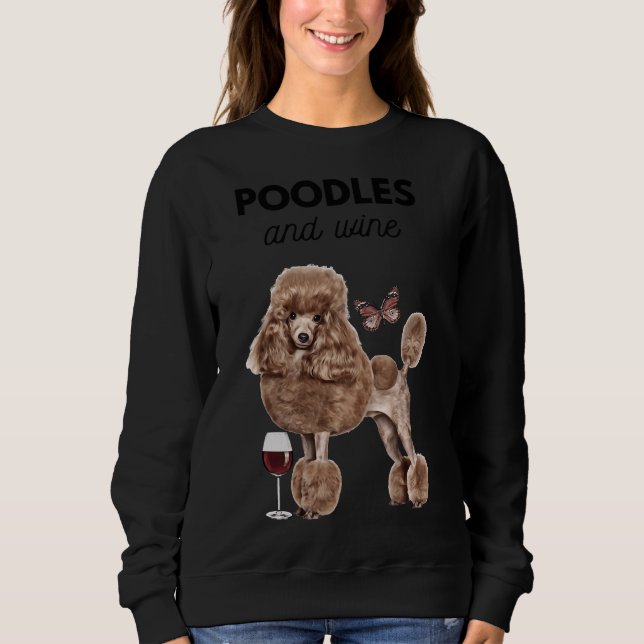 Moletom Poodles E Beterraba De Vinho (Frente)