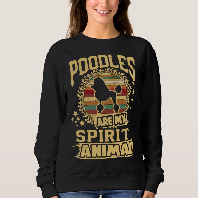 Moletom Poodles São Os Meus Animais Espirituosos Poodle Am (Frente)