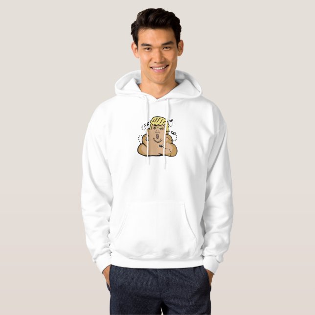 Moletom poop donald trump mens capuz (Frente Completa)