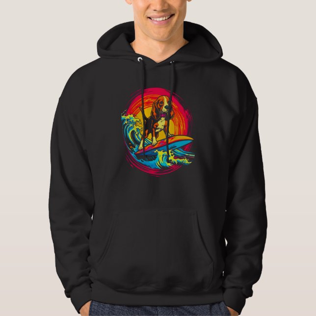 Moletom Pop Art Artist Design Beagle Dog Surf (Frente)
