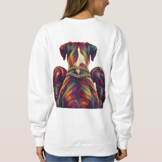 Moletom Pop Art Boxer Dog Boxing front and back print