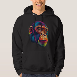 Moletom Pop Art Chimpanzee Chimp Animal Macaco Face Ape Mo