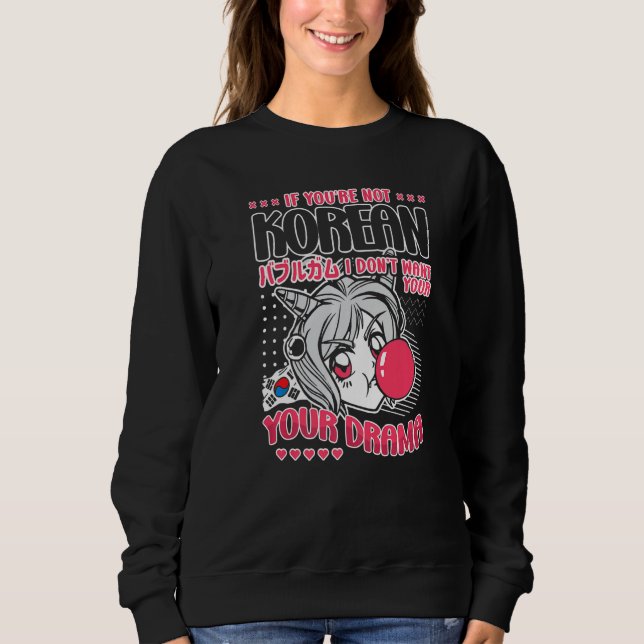Moletom Pop Coreano Para Um Fã De Moda K Pop  1 (Frente)