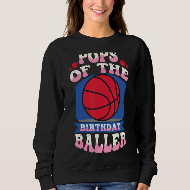Moletom Pop Do Aniversário Do Tema De Basquete De Aniversá (Frente)