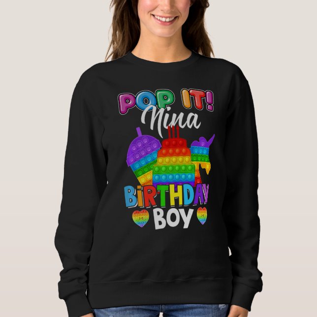 Moletom Pop Nina Birthday Boy Fidget Kid Matando Famil (Frente)