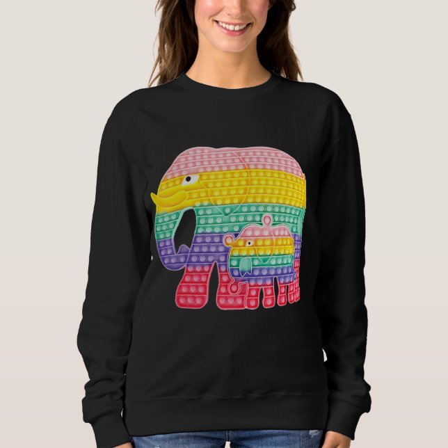 Moletom Pop Ti Fidget Jogo Elefante Mãe E Bebê (Frente)