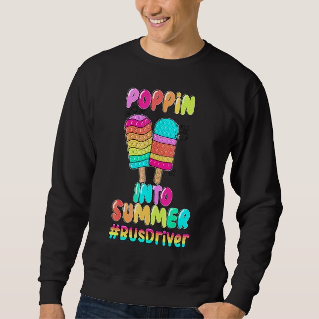 Moletom Poppin' In Summer Bus Driver Para Crianças Profess (Frente)