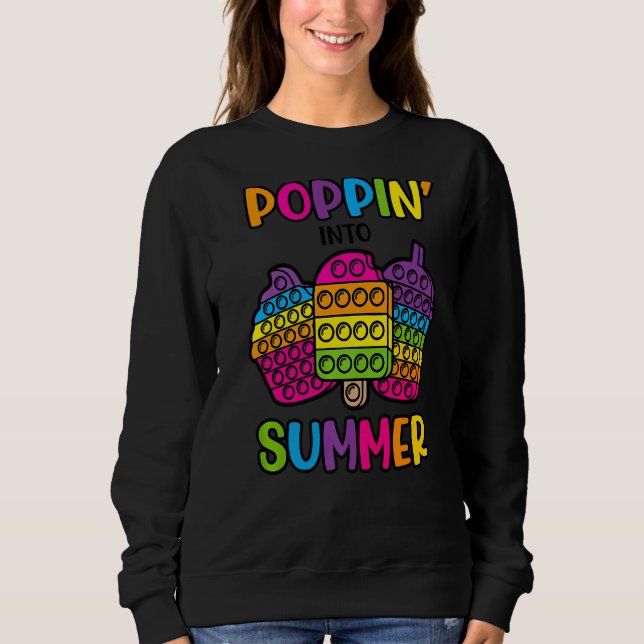 Moletom Poppin' In Summer Fidget Pop It Sorvete Cupcak (Frente)