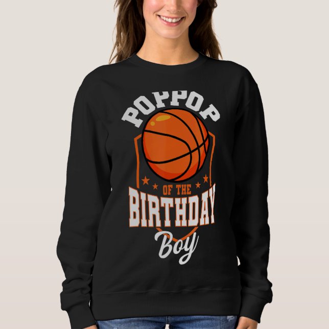 Moletom Poppop do tema de basquetebol de aniversariante Bd (Frente)