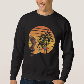 Moletom Pôr do Sol de Verão Pelicano Pássaro Animal Peixe