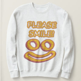 Moletom "Por favor, sorria!" Design bonito. Comprar Agora
