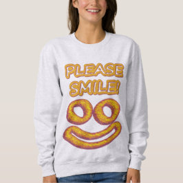 Moletom "Por favor, sorria!" Design bonito. Comprar Agora
