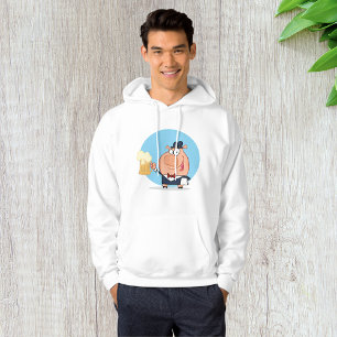 Moletom Porco Com Pint De Beer Mens Hoodie