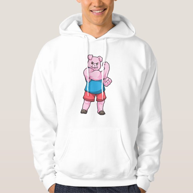 Moletom Porco como Criador de Pormenores com braço superio (Frente)