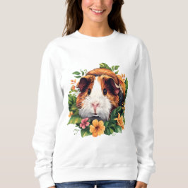 Moletom Porco-guineense entre flores