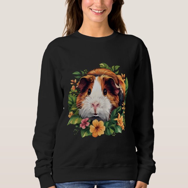 Moletom Porco-guineense entre flores femininas (Frente)