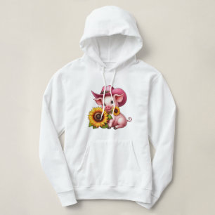Moletom Porco Rosa Fofo Vestindo Chapéu de Cowgirl Com Gir