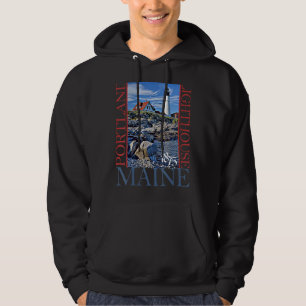 Moletom Portland Lighthouse Maine 1875 Design