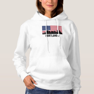 Moletom Portland OR American Flag