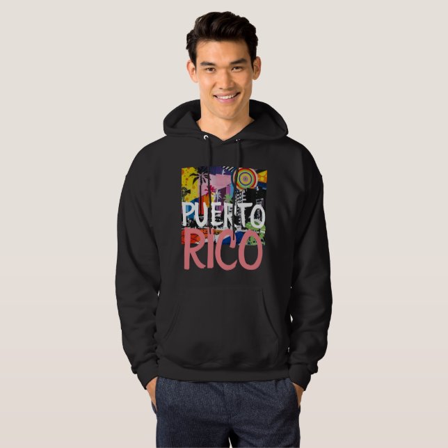 Moletom Porto Rico Legal Grafite Mural Hoodie, masculino (Frente Completa)