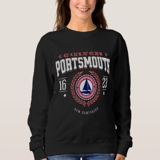 Moletom Portsmouth New Hampshire Nautical Sailboat Beach S