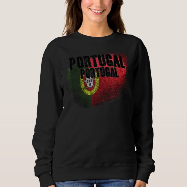 Moletom Portugal Bandeira Portuguesa Grunge 1 (Frente)