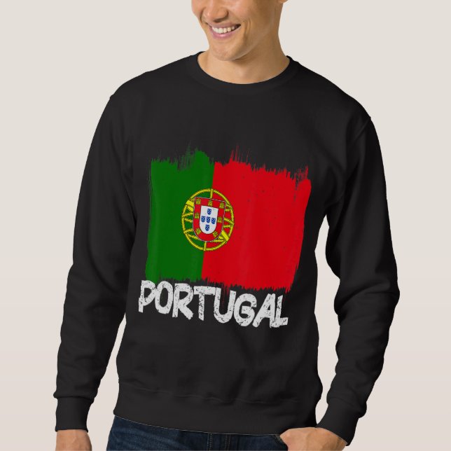 Moletom Portugal Flag Retro Vintage (Frente)