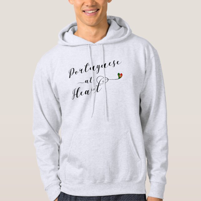 Moletom Português no Coração Hoodie, Portugal (Frente)