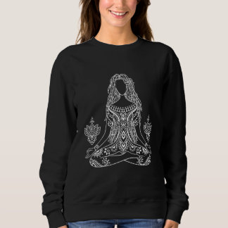 Moletom Pose de Buddha da Lua Namaste de Ioga