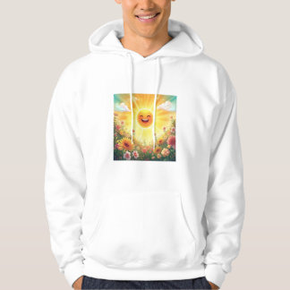 Moletom Positive Sunshine Art – Bright Happy Sun and Flowe